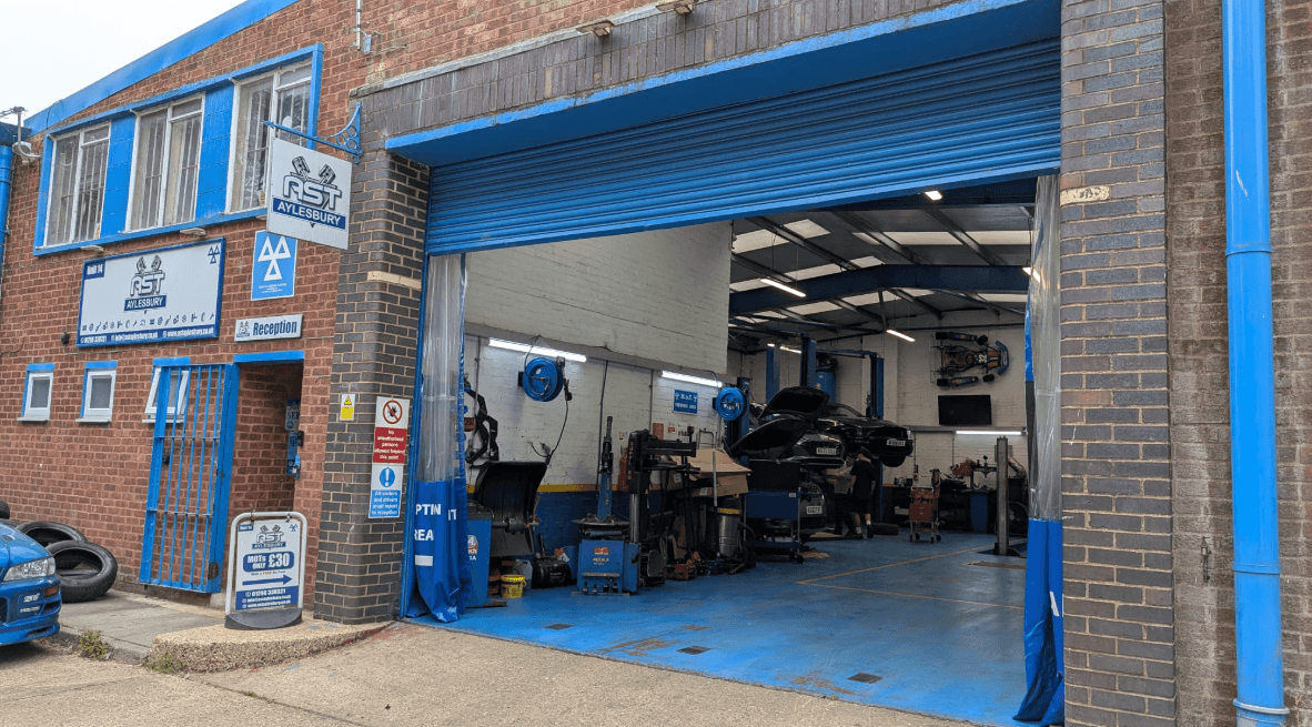Mechanic working on a car